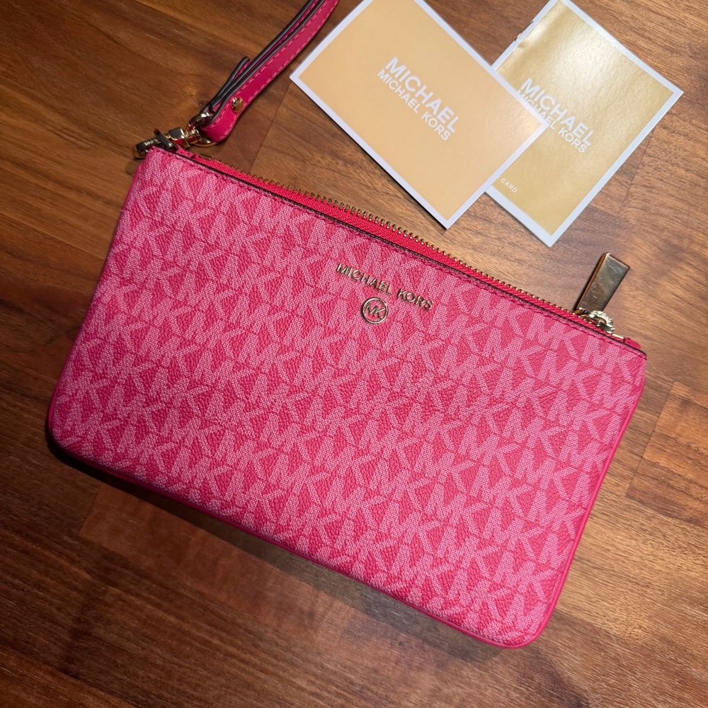 Michael Kors Vibrant Pink Clutch